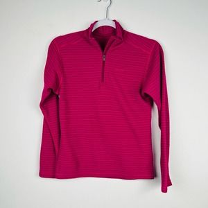 Patagonia Hot Pink Fuchsia Fleece 1/4 Zip Pull-Over Top Kids Size Large